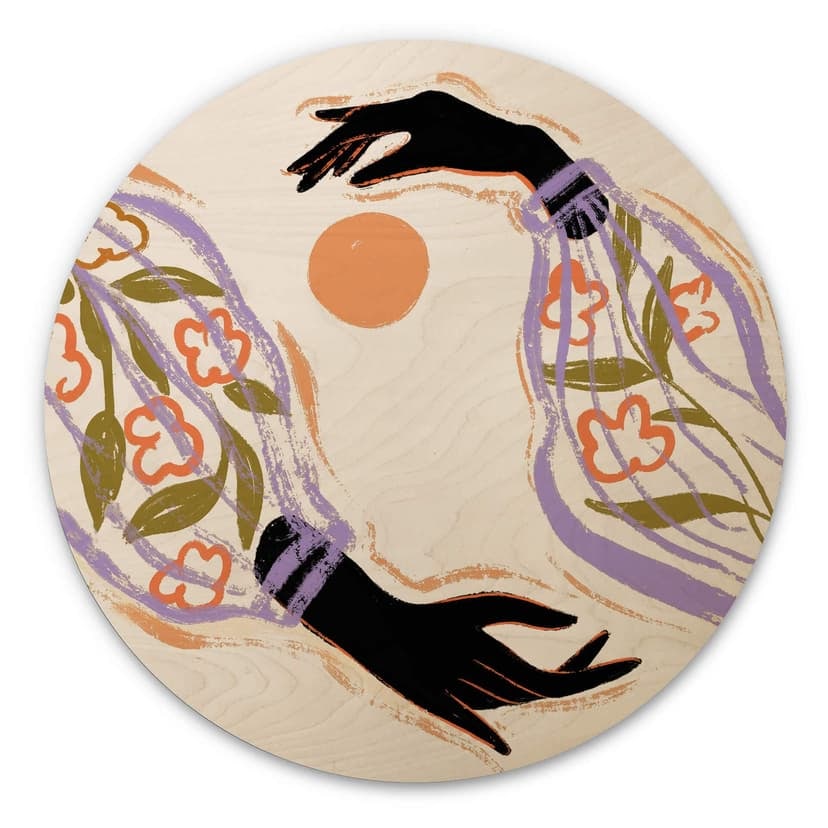 Stampa su legno Arty Guava - Hugging the Sun