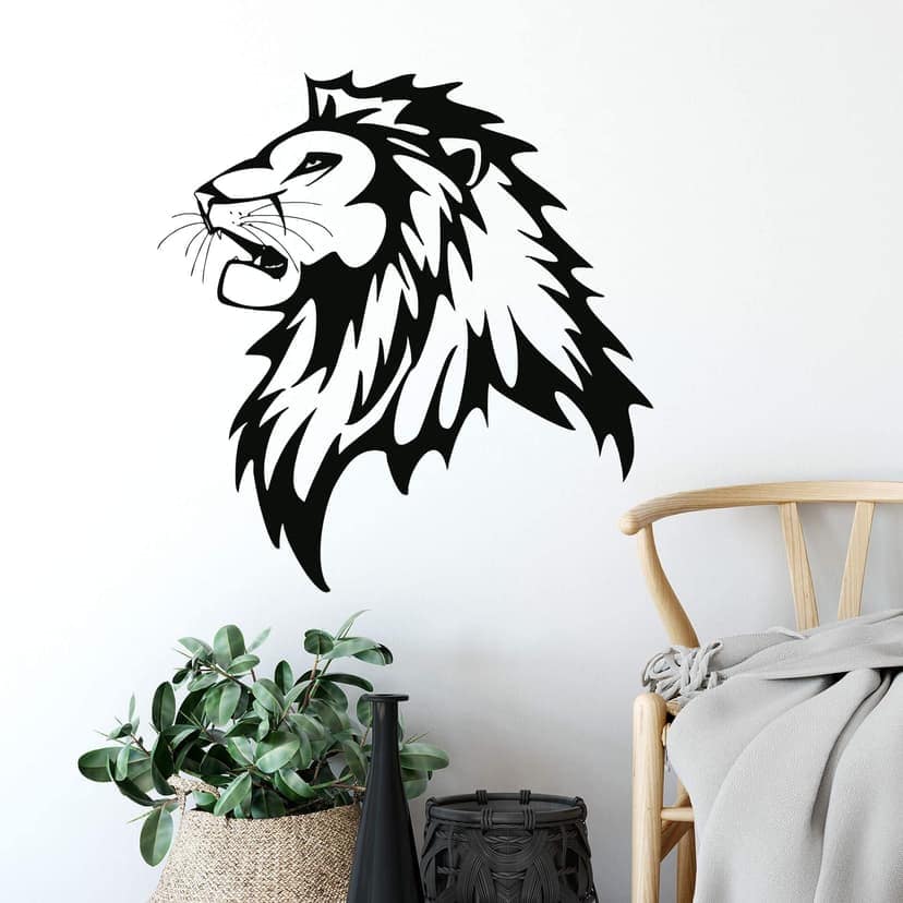 Adesivo murale - Il leone re degli animali